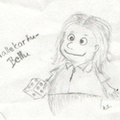 Drawn picture of me by Zeibutsu around summer 2001 I guess