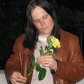 hippie like picture with yellow rose!