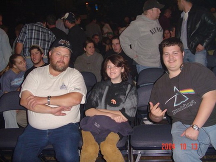 My dad, cousin Kristie, and me at the Australian Pink Floyd Tribute show