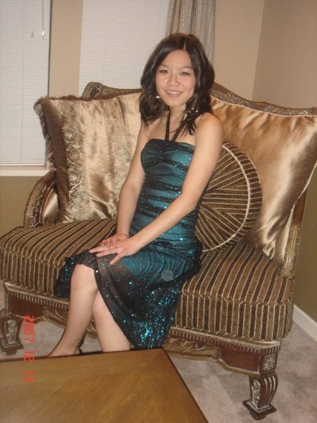 Me in my pretty Christmas formal dress :)