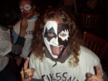 Gene Simmons, the mask was still on the next morning at school...