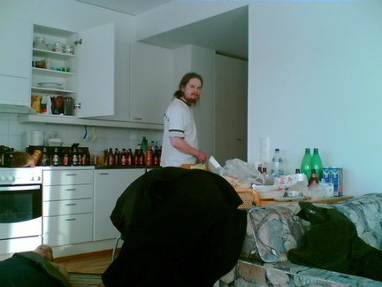 Elitecon, the next morning... Ymir searching the kitchen for more alchol, Zohlor hidden on the floor