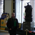 Posing next to CÃºchulainn's Statue in GPO, Dublin.