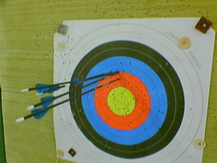 Grouping tests for nationals, 60cm face 50m