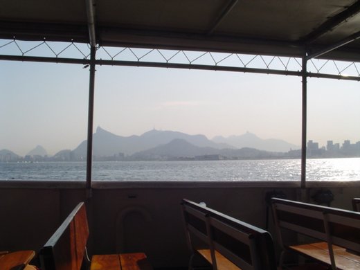 A view of Rio de Janeiro city from the sea. Talk about a skyline, heh.